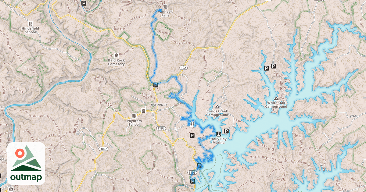 Map of Sheltowee Trace Trail