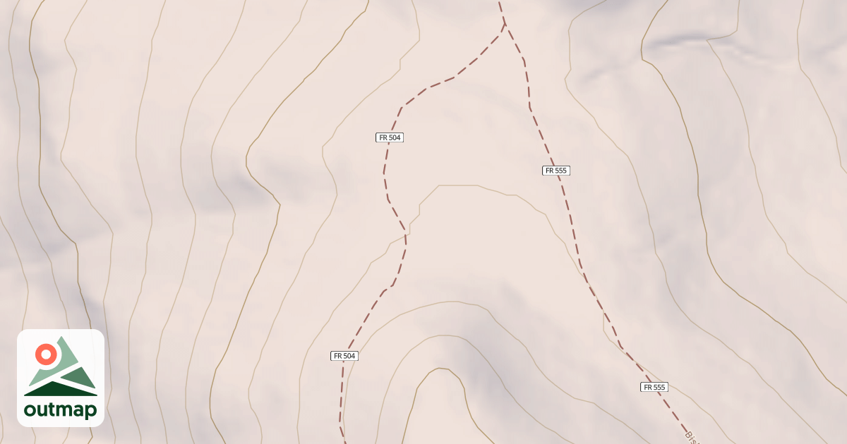 Map of Bangtail Divide