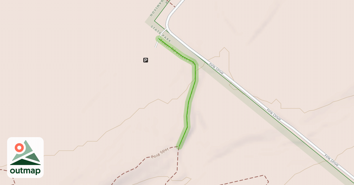 Map of Tower Rd access trail