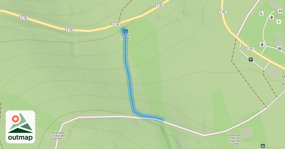 Map of Piste du Grand Téléski (mur)
