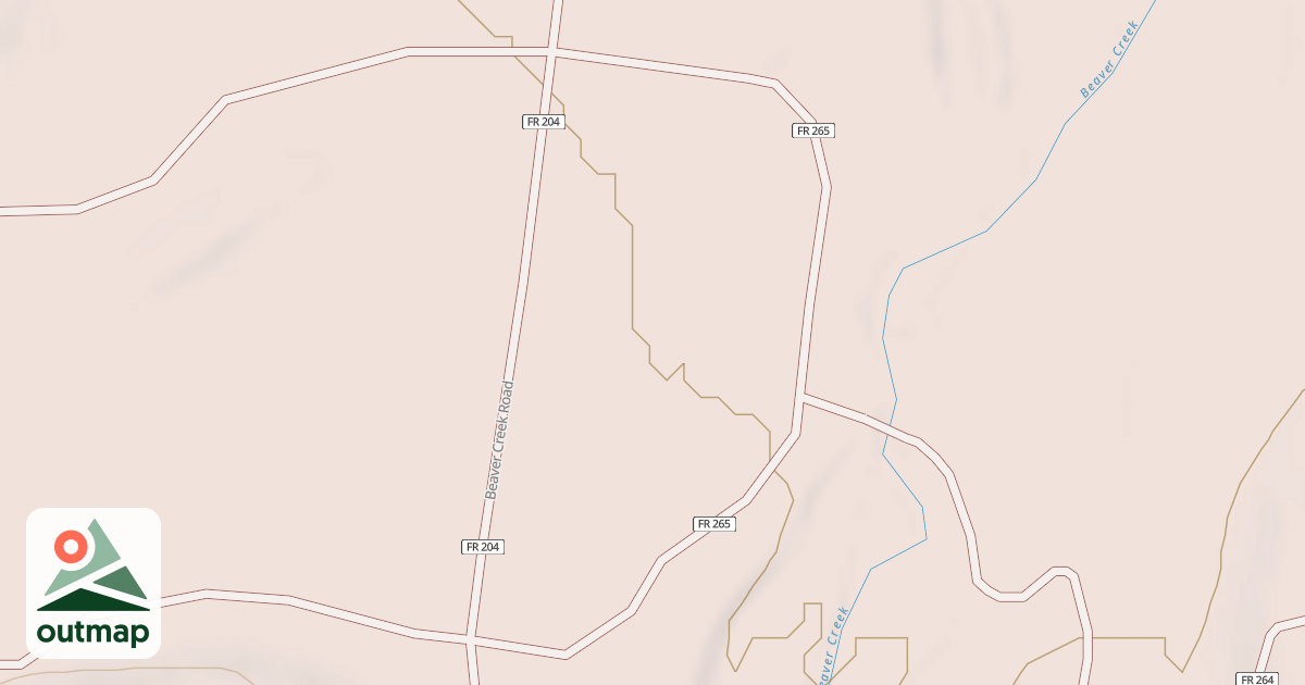 Map of Beaver Creek Horseshoe Road