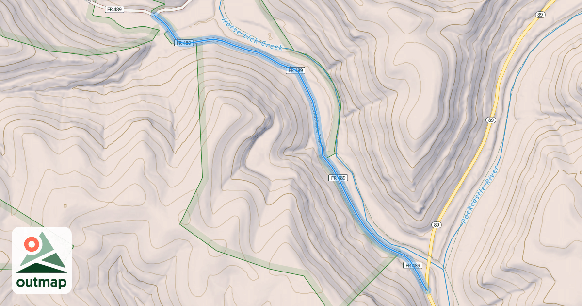 Map of White Oak Branch Road
