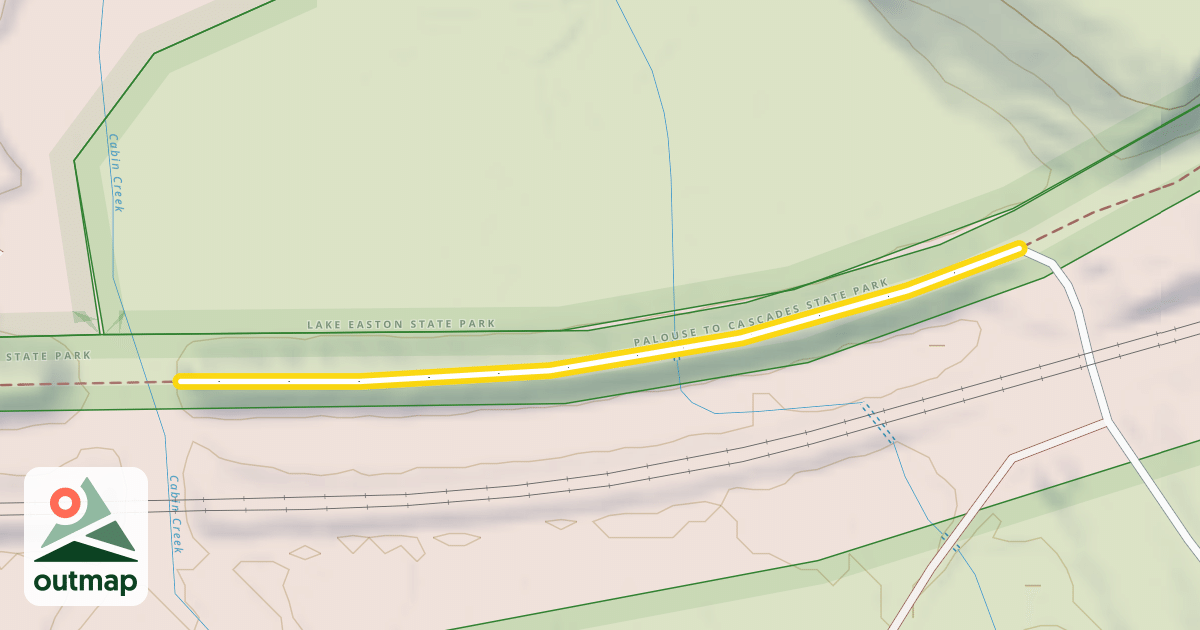 Map of Palouse to Cascades State Park Trail