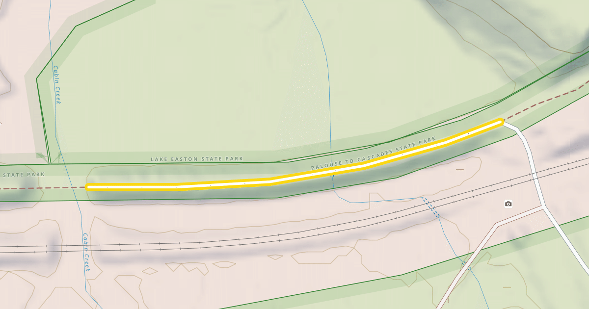 Map preview of Palouse to Cascades State Park Trail