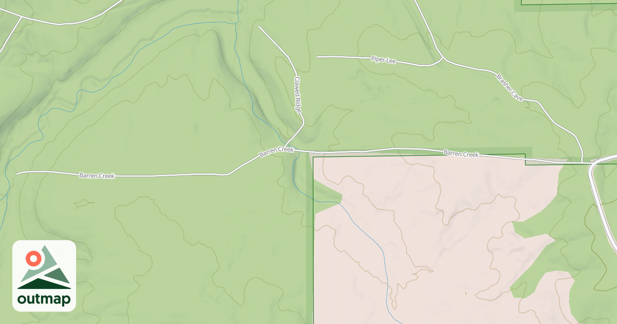 Map of BARREN CREEK