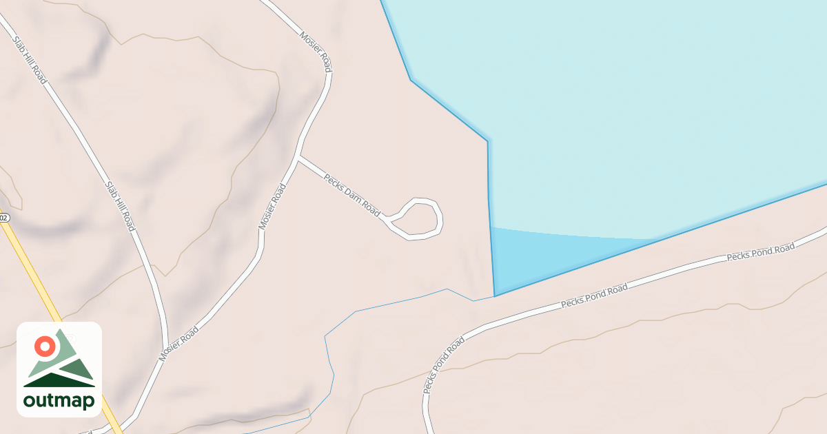 Map of Edgemere-Pecks Pond - Snowmobile Trails