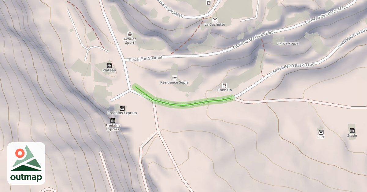 Map of Promenade du Pas du Lac