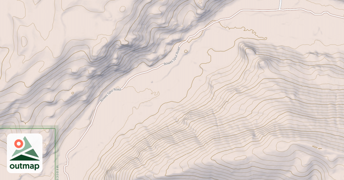 Map of BOWES SPUR