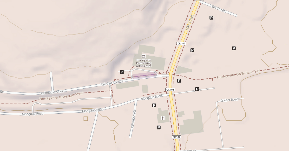 Map preview of Hurleyville O&W Rail Trail