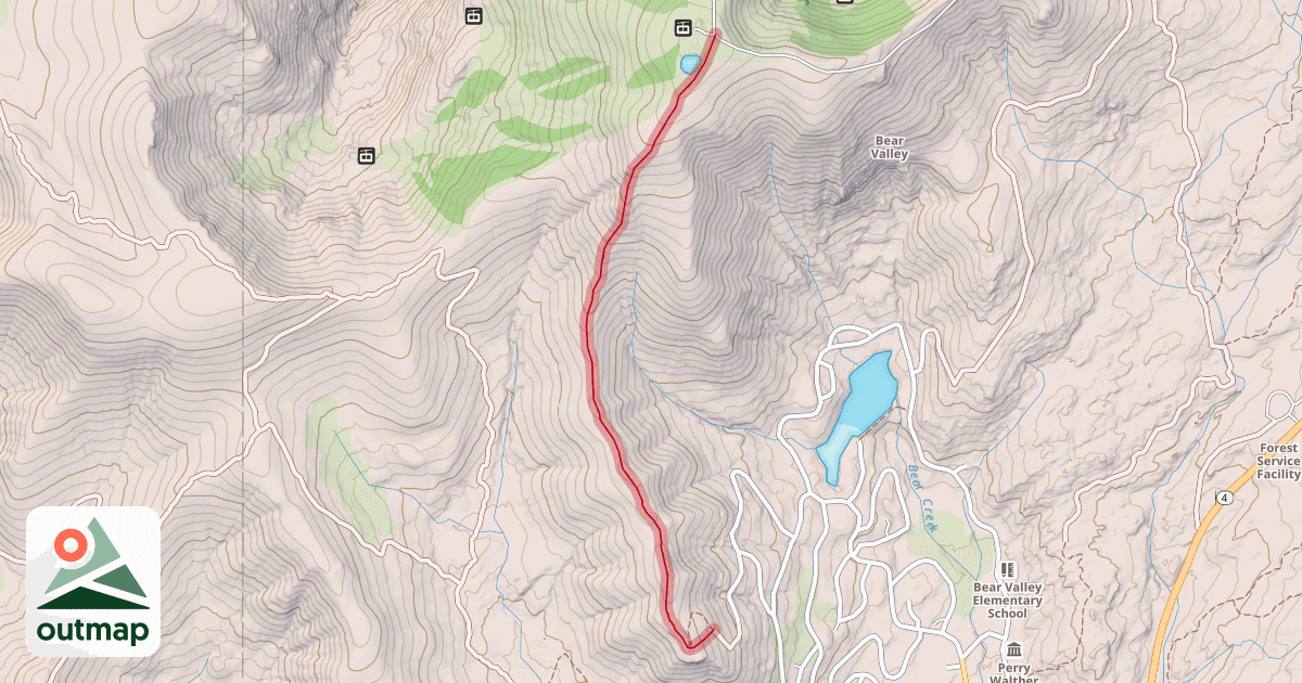 Map of Bloods Ridge Trail