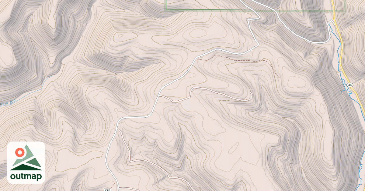 Map of Susquehannock State Forest Snowmobile Trails