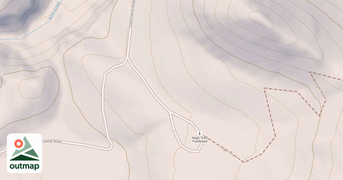 Map of HIGH TRAIL TRAILHEAD ROAD