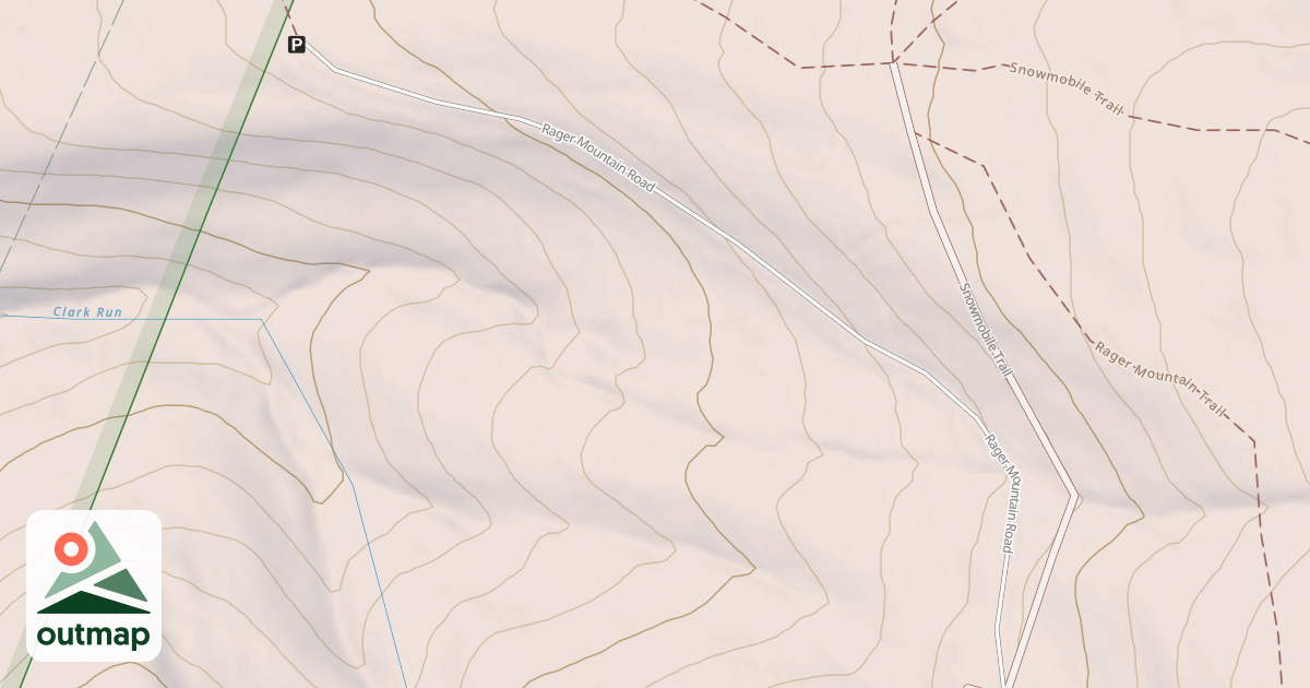 Map of Rager Mountain Division Snowmobile Trails