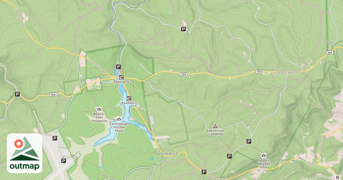Map of Moshannon State Forest - Black Moshannon Snowmobile Trails
