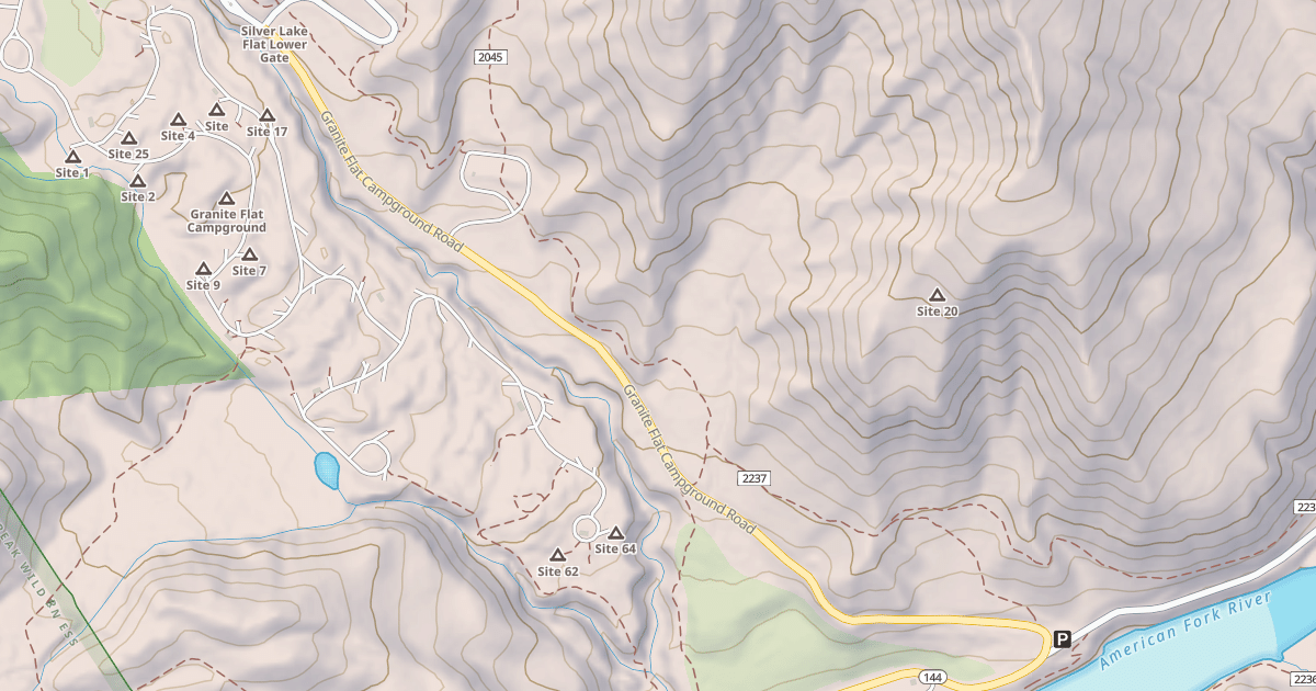 Map preview of GRANITE FLAT CAMPGROUND