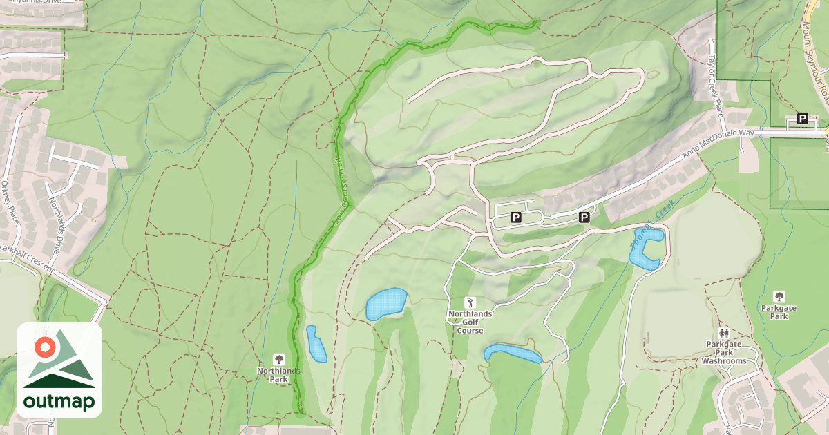 Map of Golf Course Trail