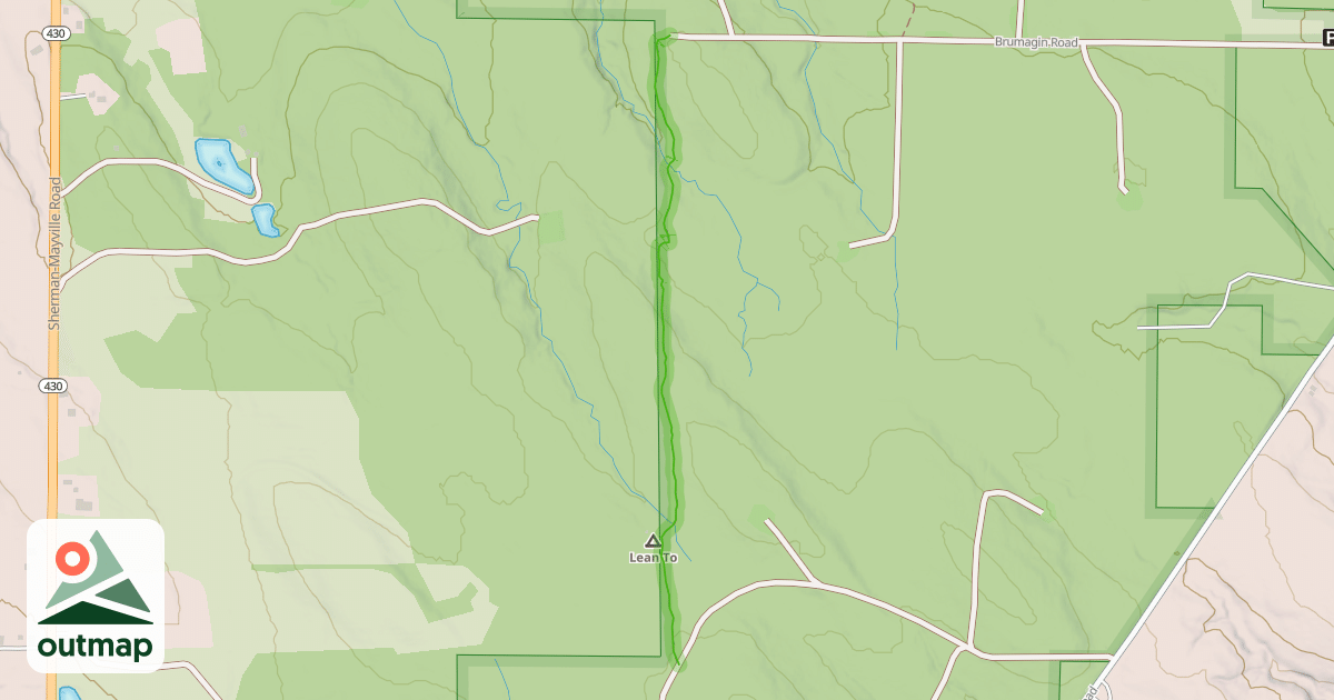 Map of Fred J. Cusimano Westside Overland Trail