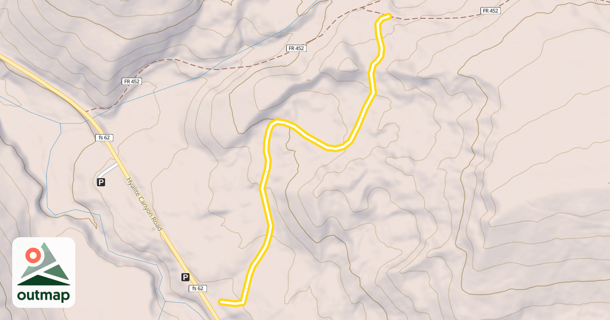 Map of Lower Wildhorse Lick Trail