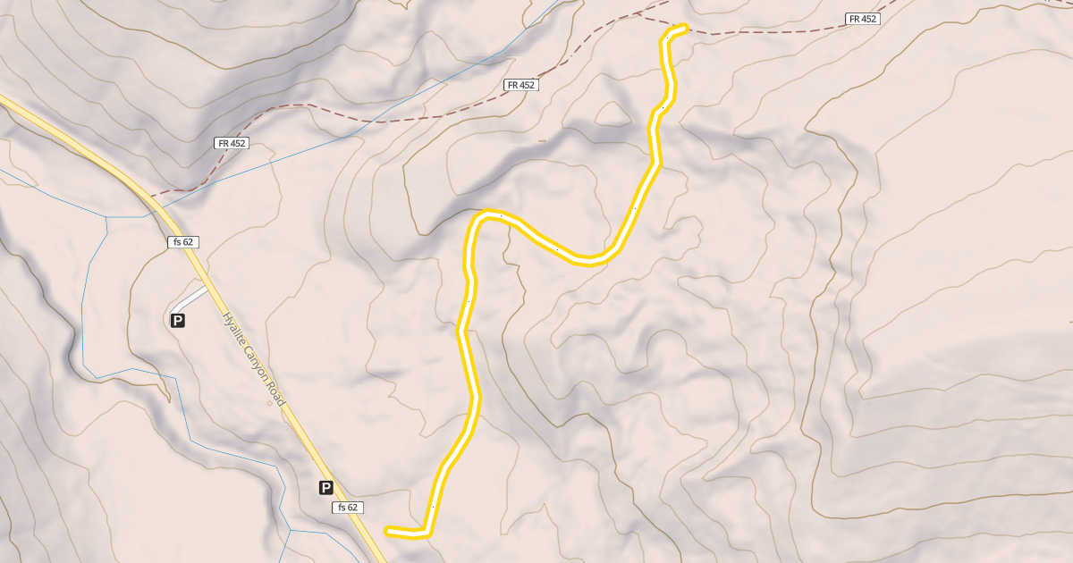 Map preview of Lower Wildhorse Lick Trail