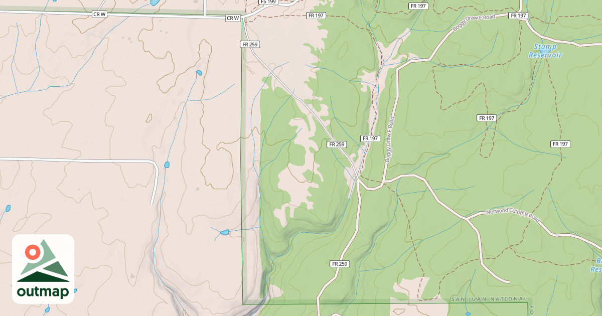 Map of NORWOOD CUTOFF