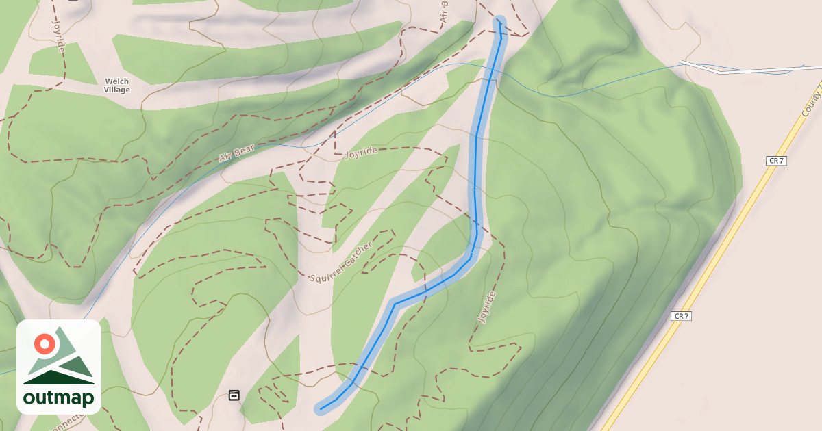 Map of Belle Creek Ridge