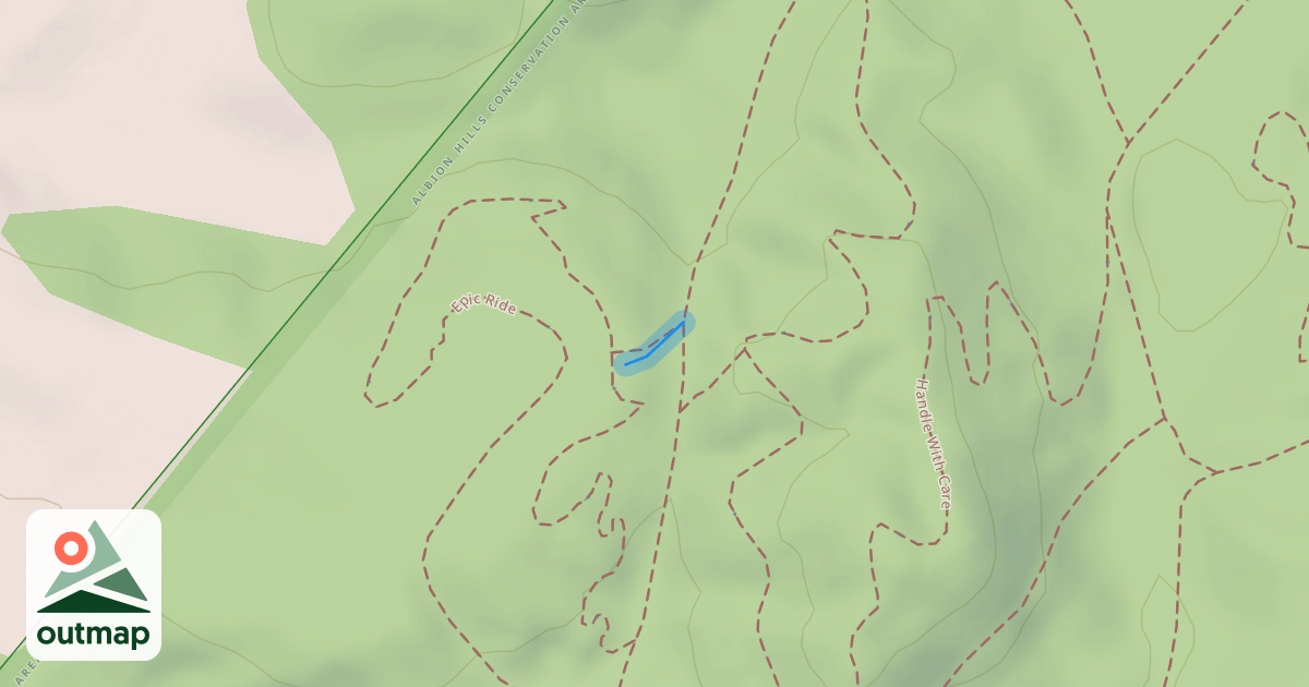 Map of Epic Ride shortcut