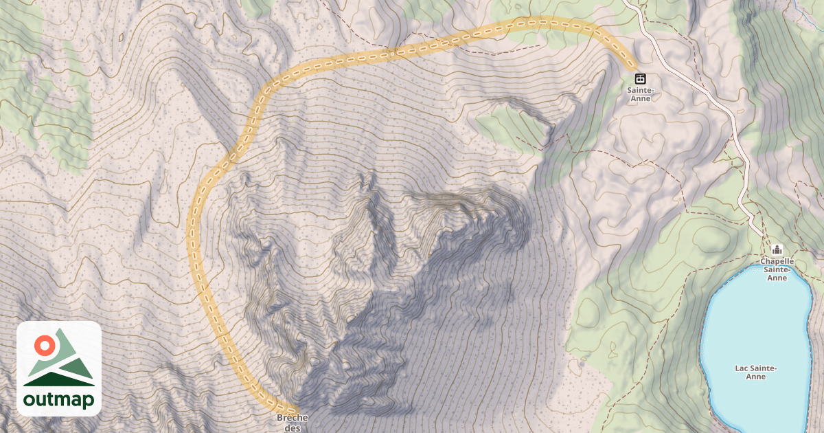 Map of Col des Rouites — Collet de Saint-Anne
