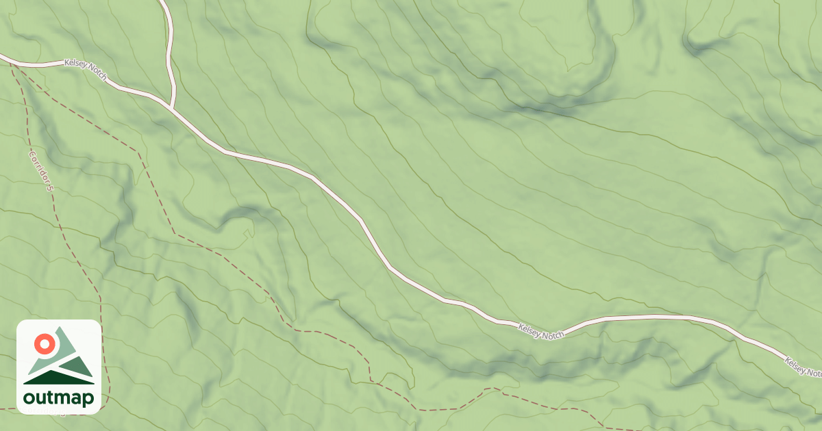 Map of Kelsey Notch