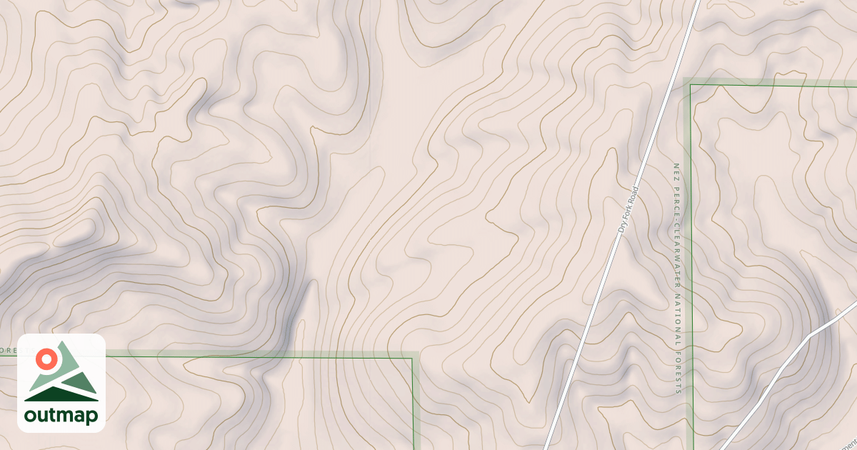 Map of DRY FORK D