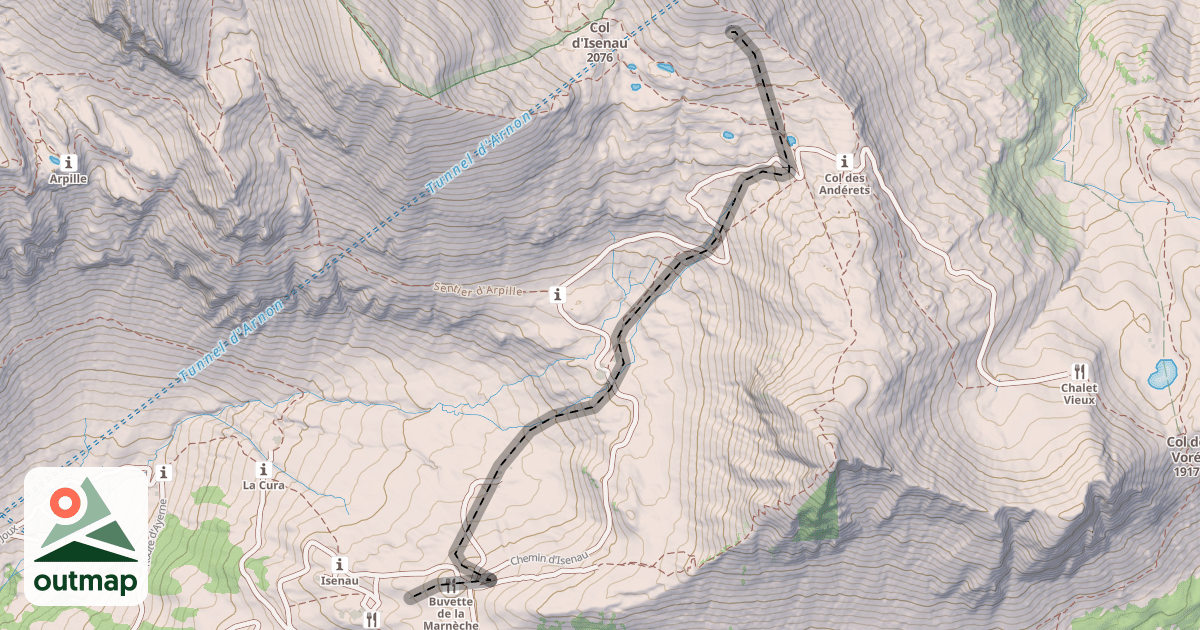 Map of (abandonné) piste