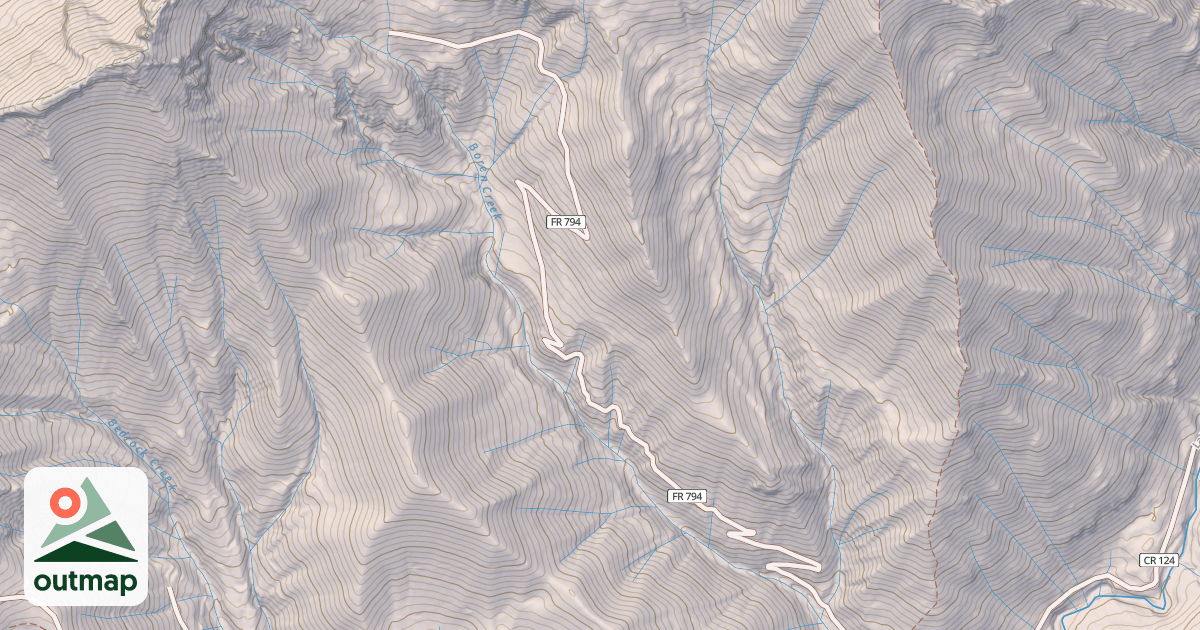 Map of Boren Creek Ohv Trail