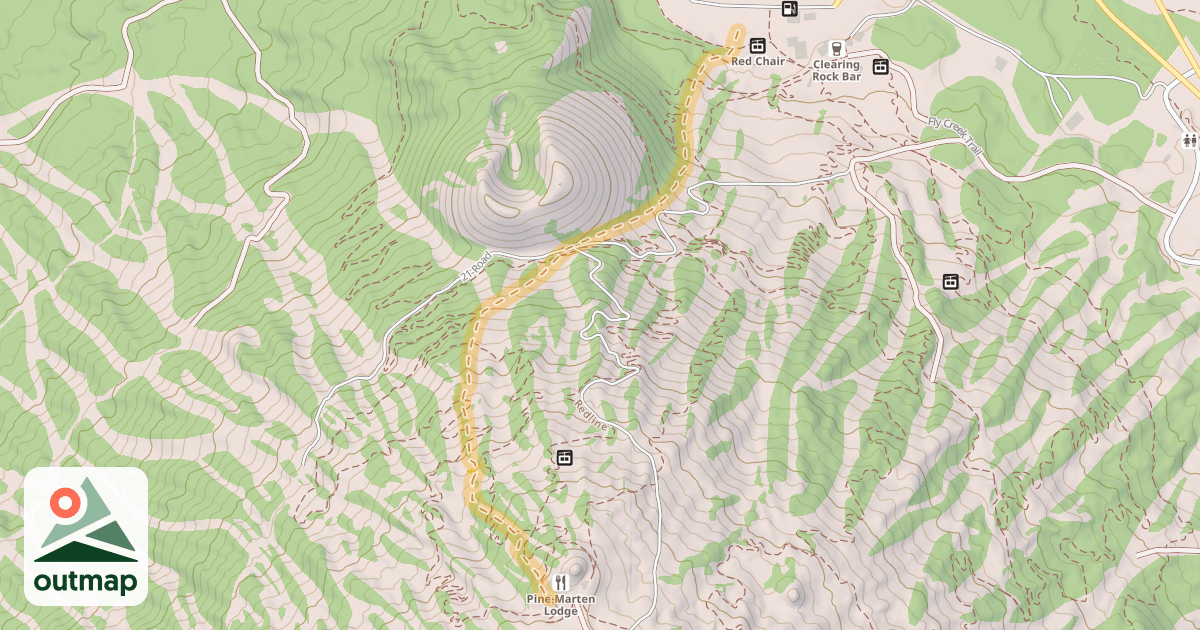 Map of Winter Uphill Route (lower)