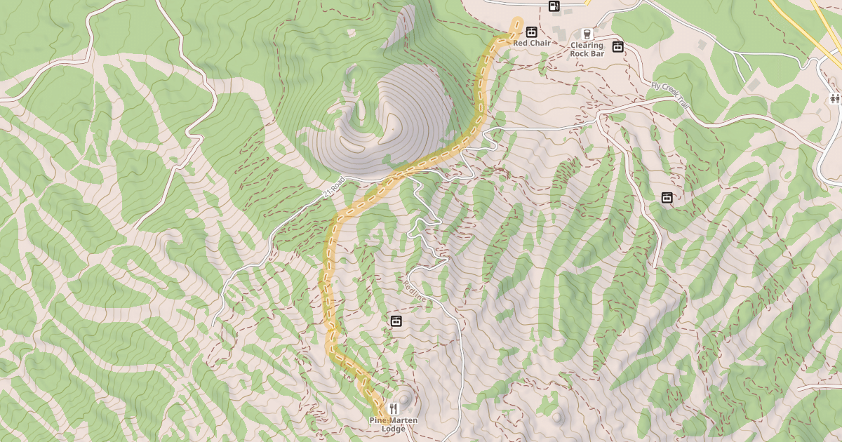 Map preview of Winter Uphill Route (lower)