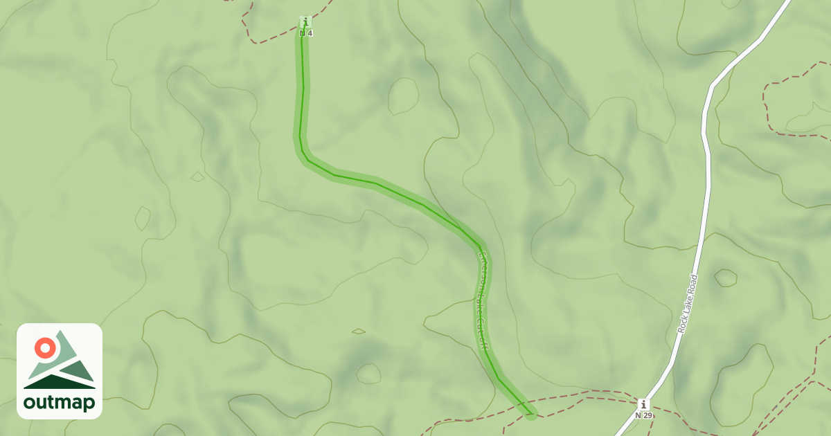 Map of Emerson Lake Cut-off