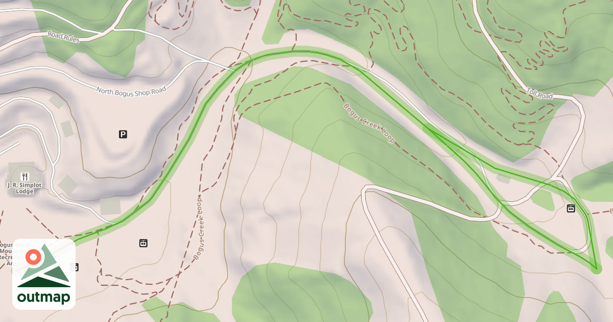 Map of Bogus Creek Trail