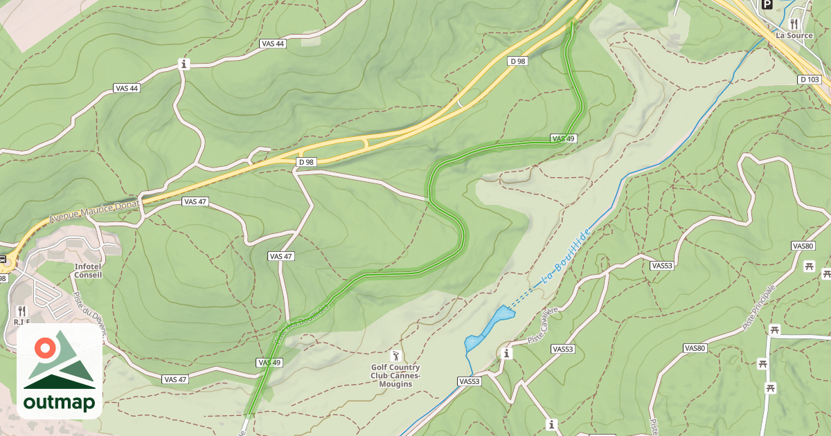 Map of Piste des Bouillides