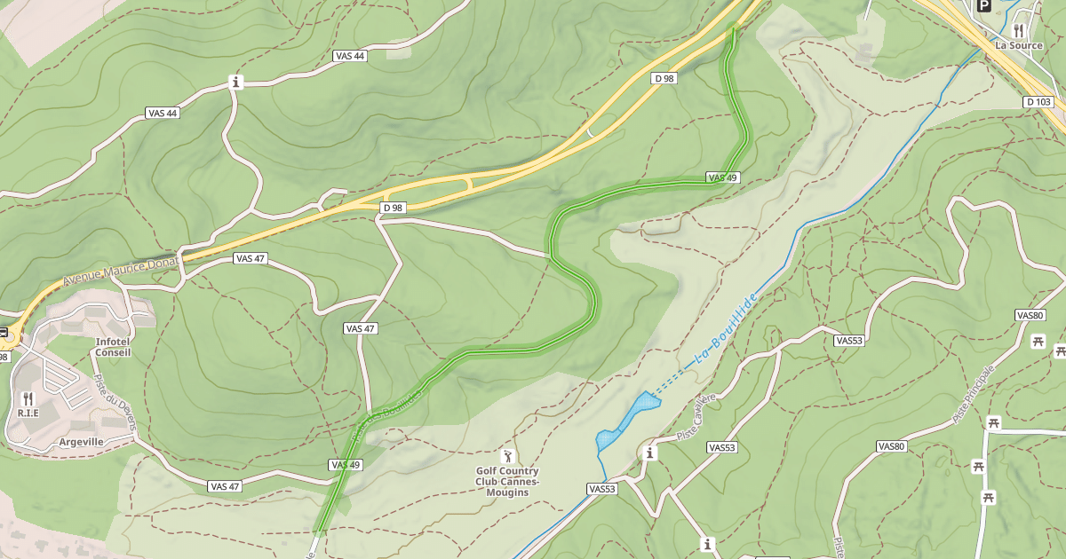 Map preview of Piste des Bouillides