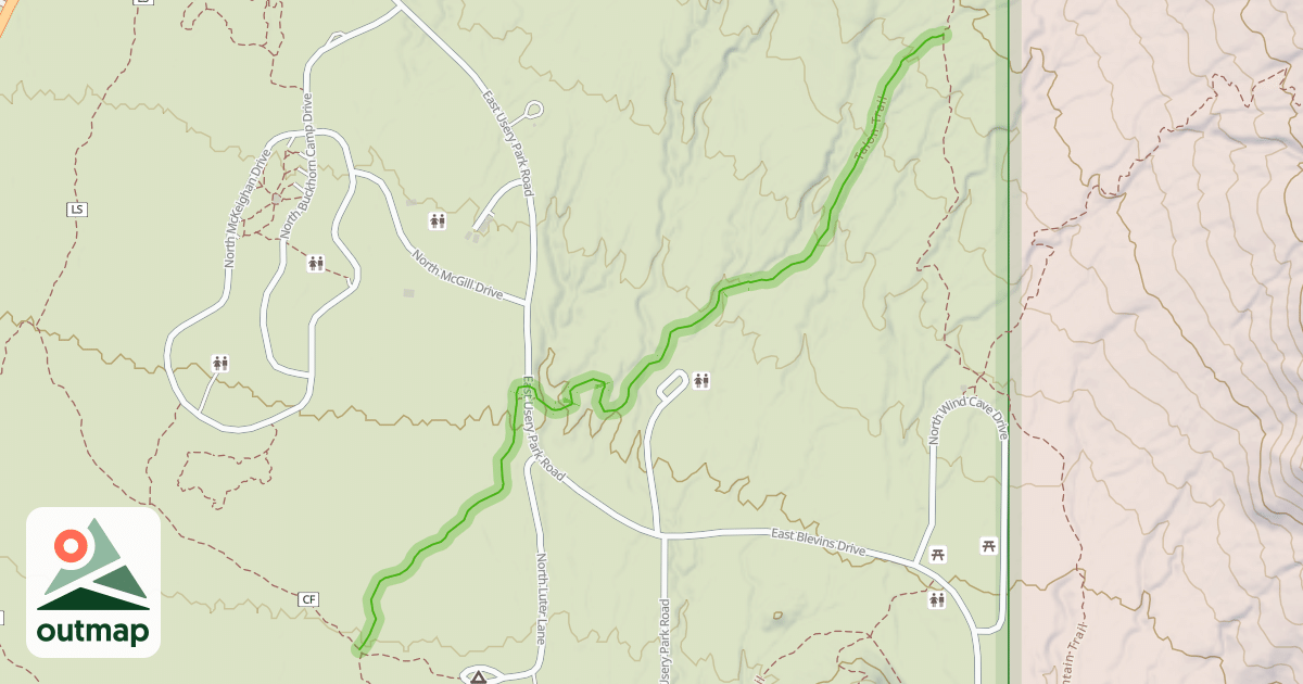 Map of Talon Trail