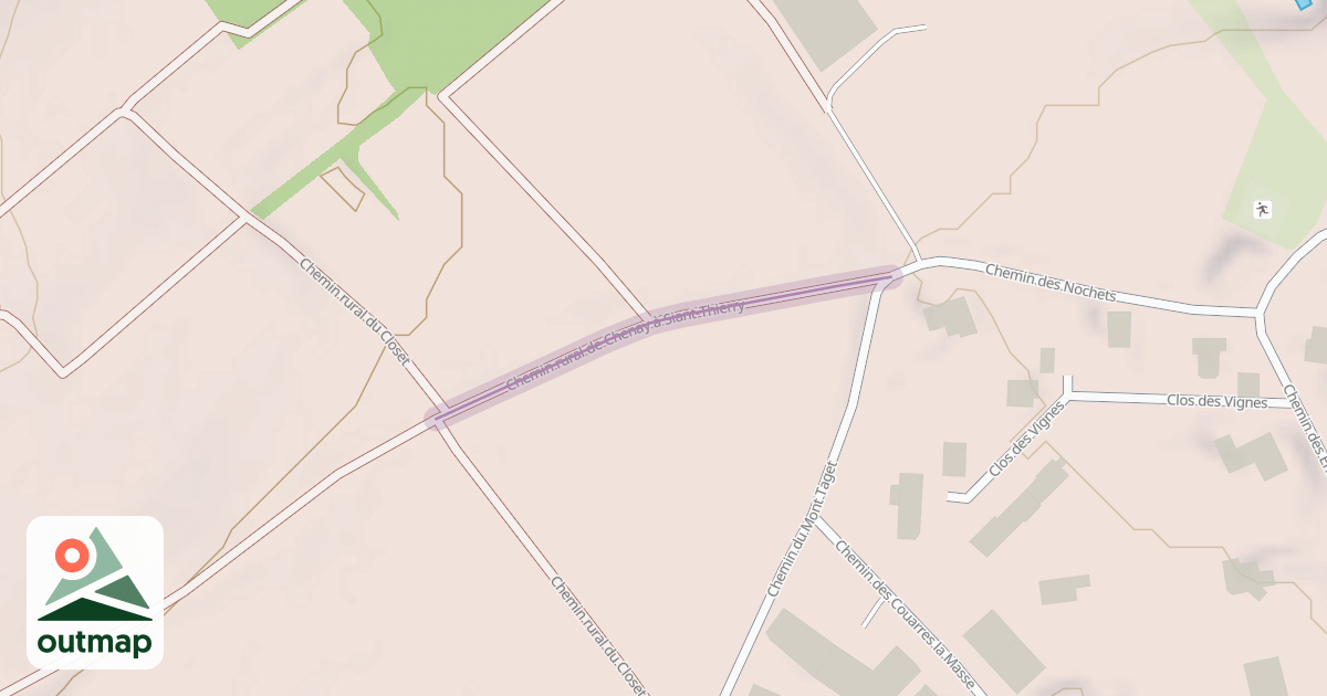 Map of Chemin rural de Chenay à Siant-Thierry