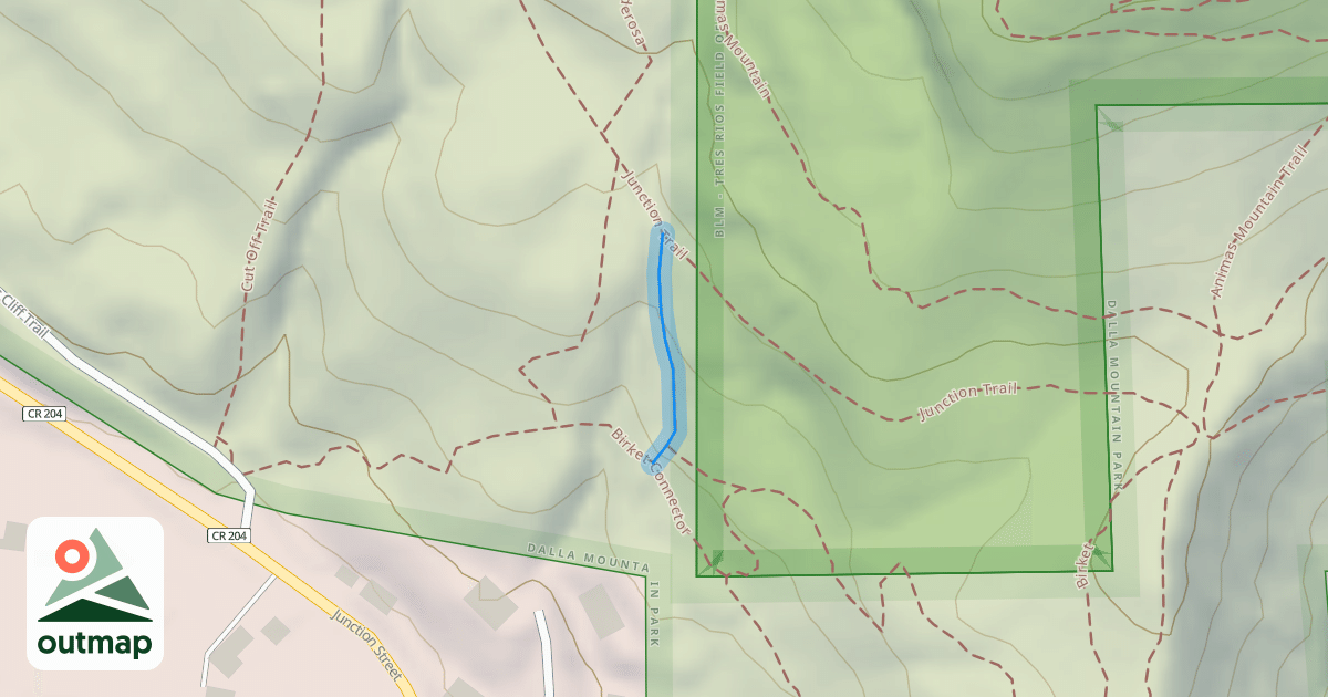 Map of Lower Animas Mountain Connector
