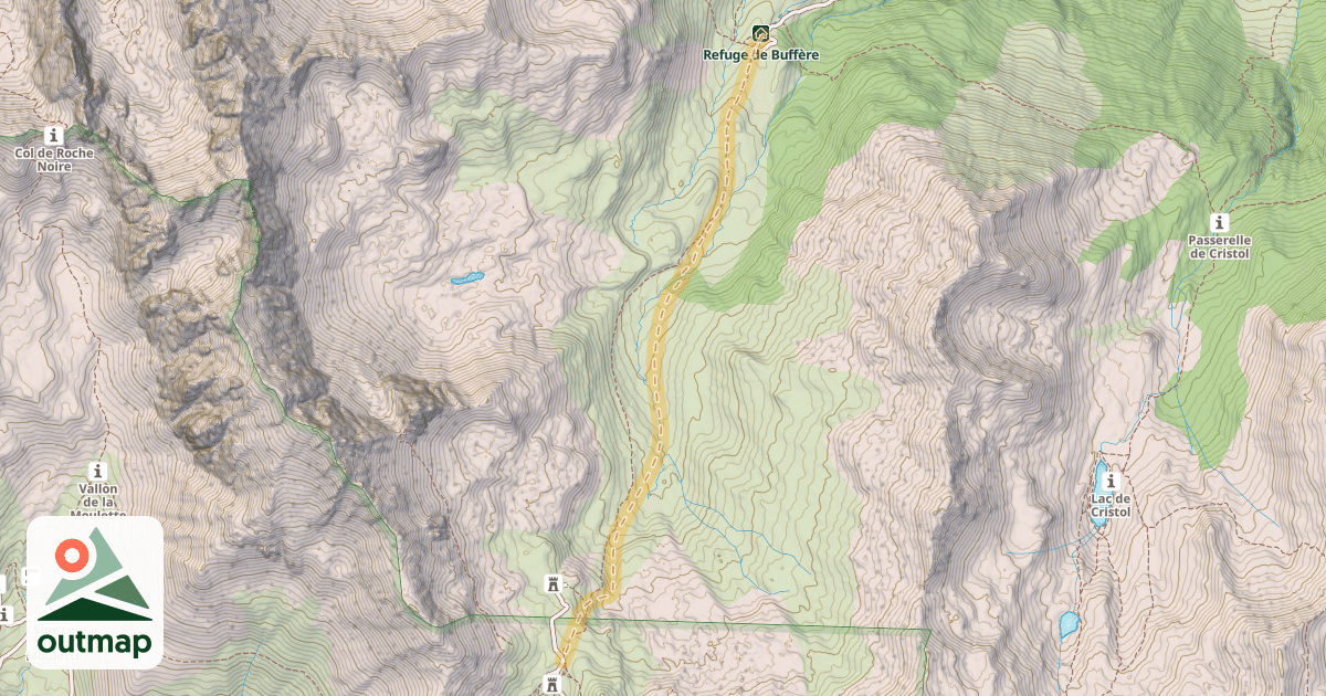 Map of Col de Buffère — Refuge de la Buffère