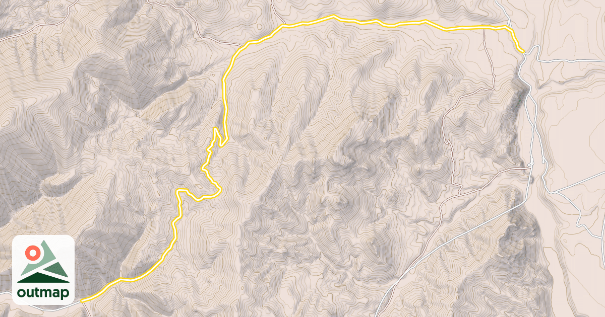 Map of Muldoon Canyon Road