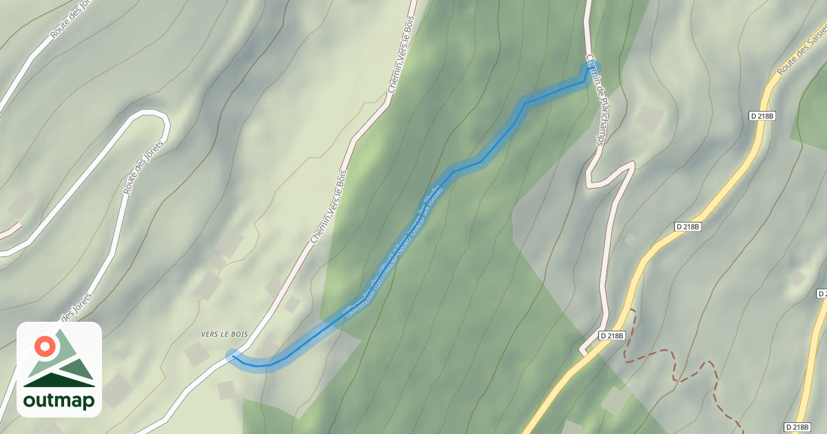 Map of Chemin du Chef-Lieu vers le Bois