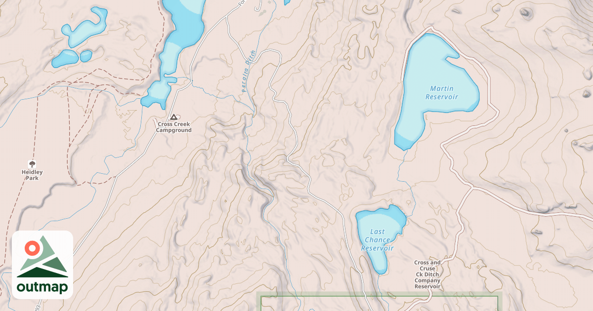 Map of CROSS CREEK LAKES