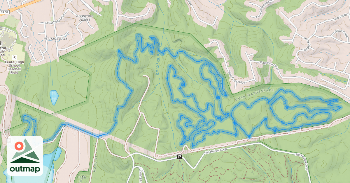 Map of Horse and Hiking Trail