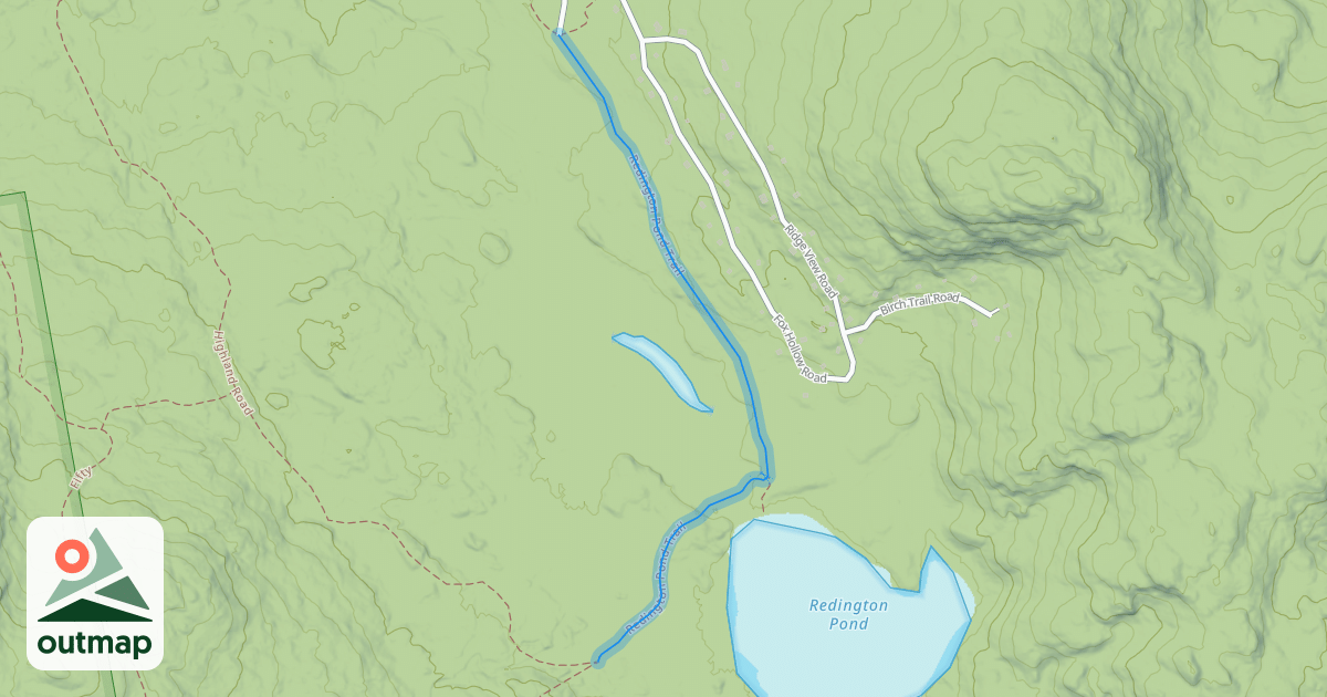 Map of Redington Pond Trail