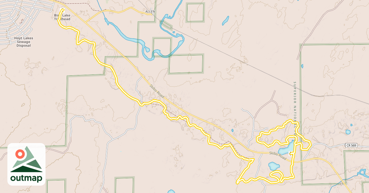 Map of Bird Lake Trail