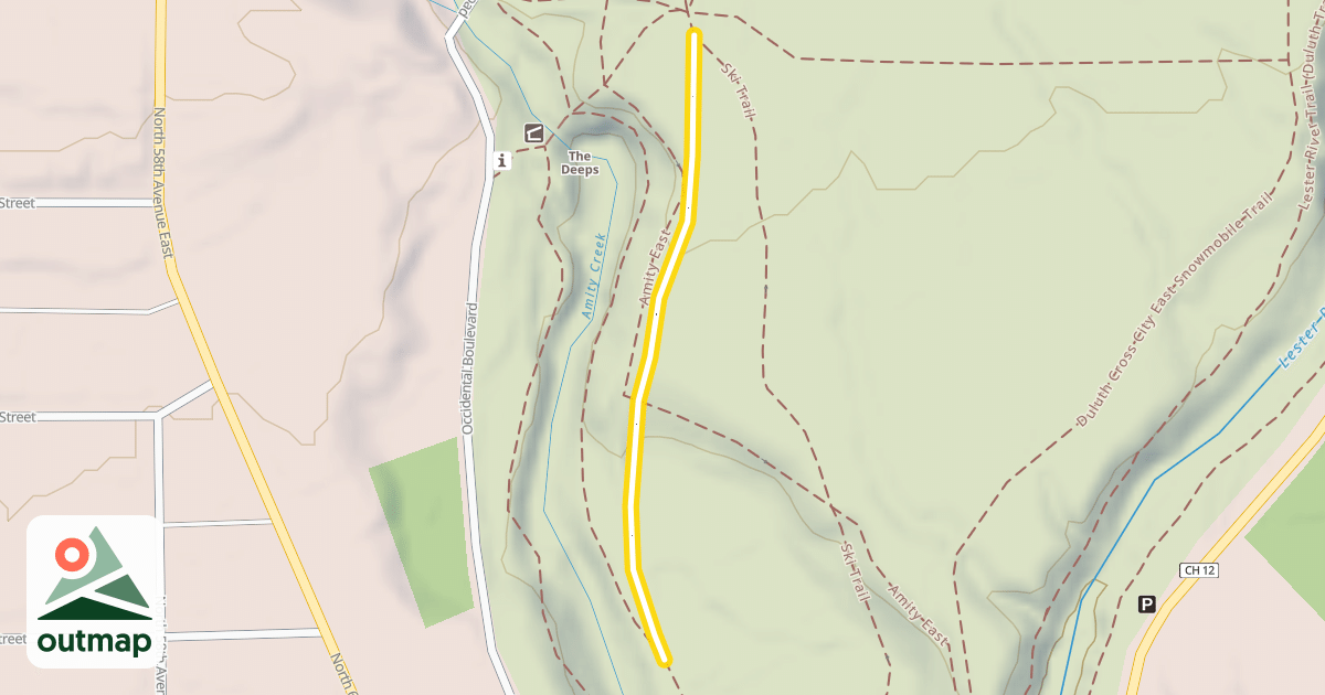 Map of Ski Trail