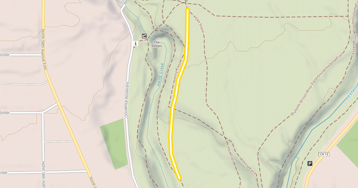 Map preview of Ski Trail