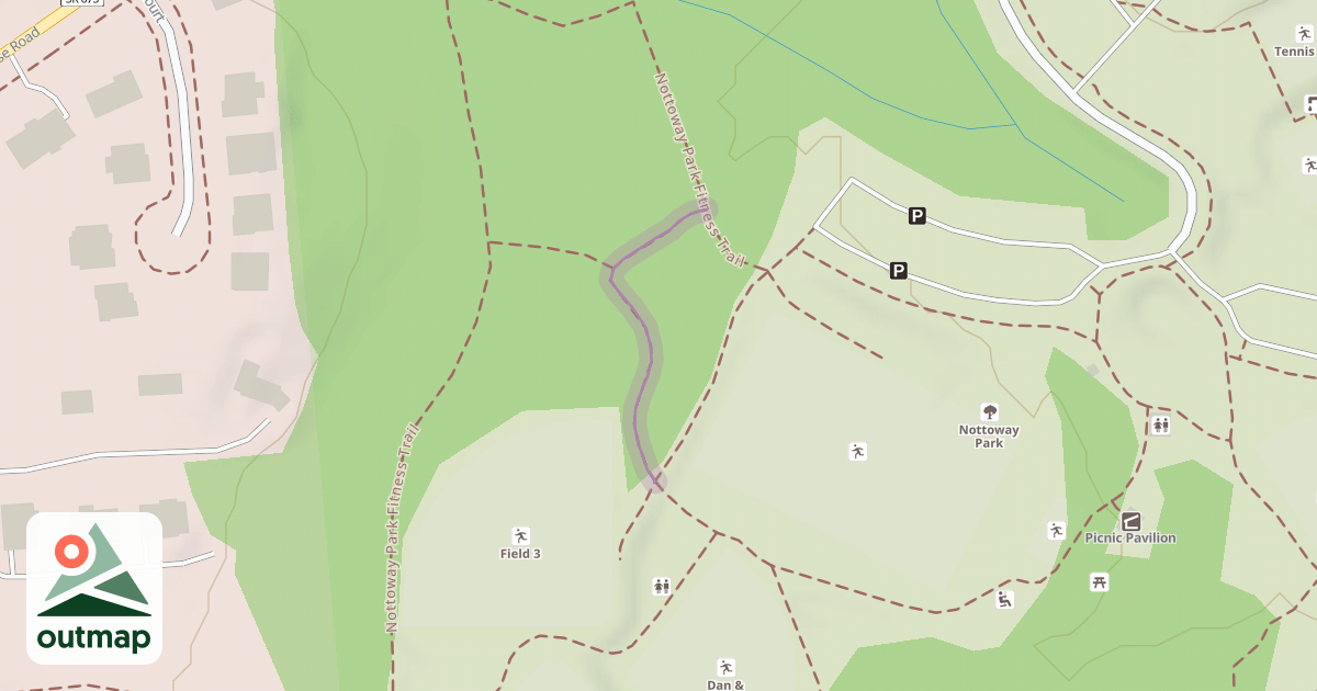 Map of Nottoway Park Fitness Trail